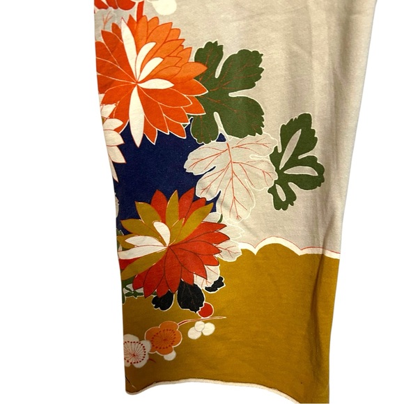 Y2K lucky brand L-XL sweatpants cropped floral graphic boho wide leg vintage - Picture 7 of 15